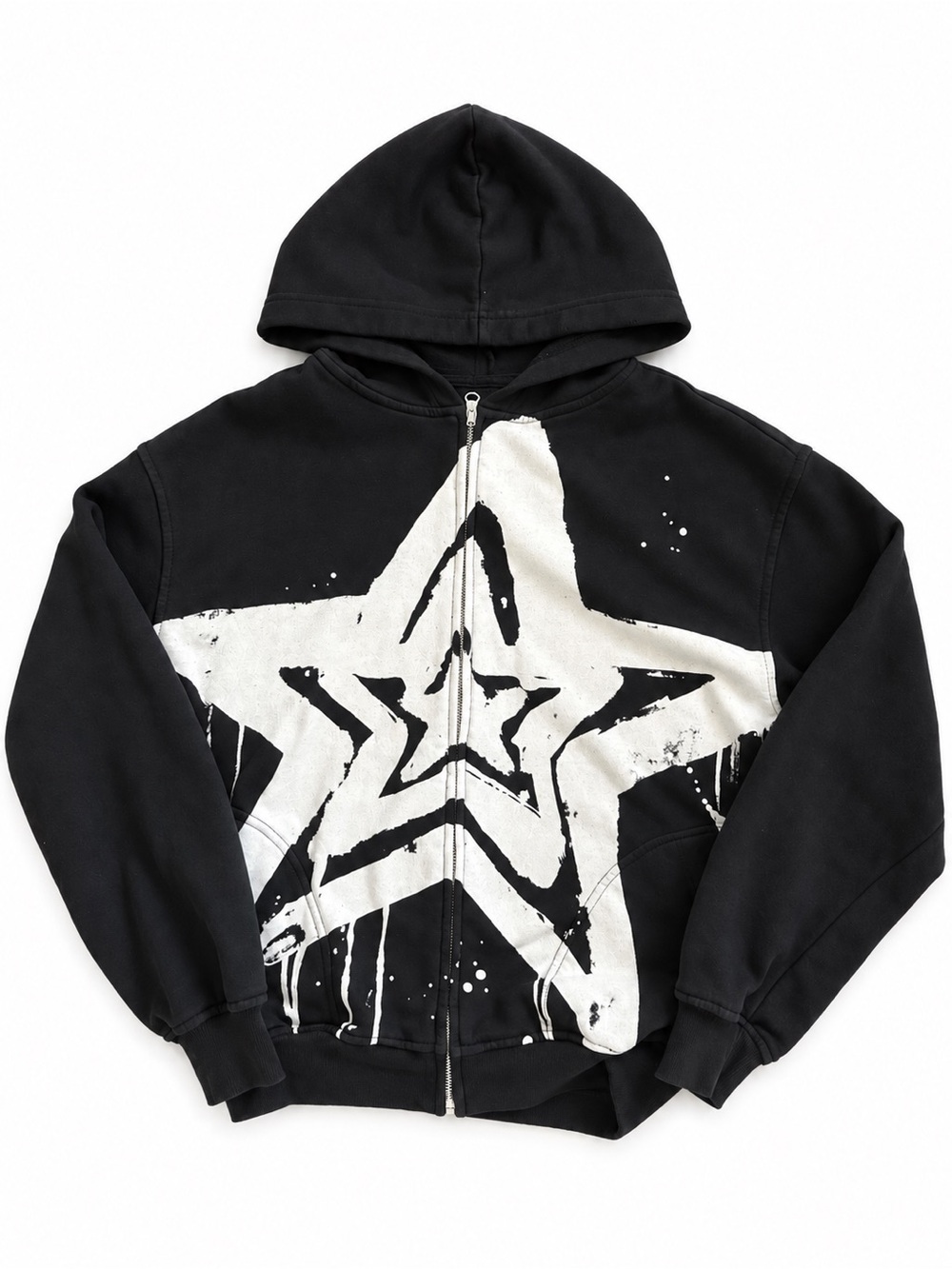 URBAN OUTFITTERS- Star Black Zip up ⭐️